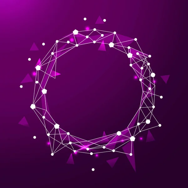 Soyut düşük Poli çerçeve çokgen hatta arka plan ile. Çokgen alanı düşük Poli noktalar ve çizgiler bağlanma. Bağlantı yapısı. Vektör bilim arka plan