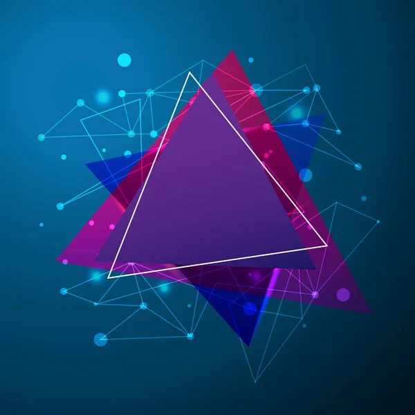 çizgiler ve noktalar üçgen soyut çokgen arka plan