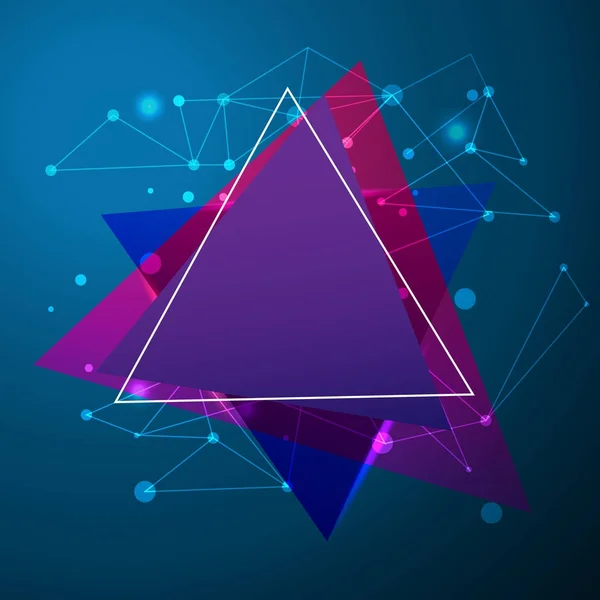 çizgiler ve noktalar üçgen soyut çokgen arka plan