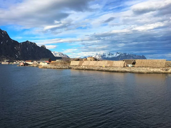 Kota Svolvaer di Norwegia utara . — Stok Foto