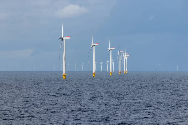 Морская Ветряная Электростанция Море Каттегат Пределами Дании Лицензионные Стоковые Изображения