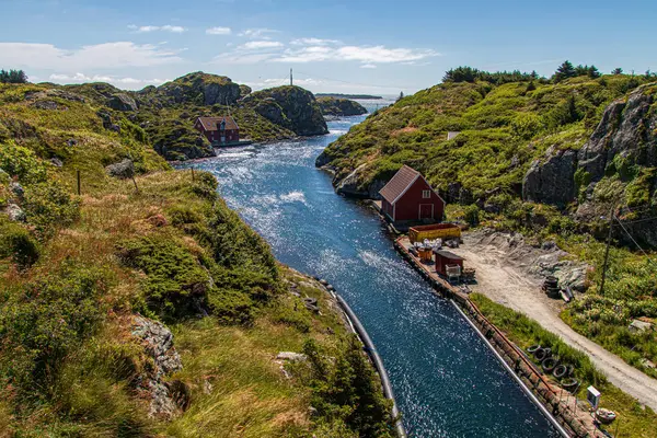 Canal Entre Les Îles Dans Beau Vieux Village Pêcheurs Rovaer — Photo