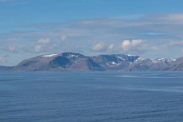 Piękny Nadmorski Krajobraz Finnmark Północnej Części Norwegii — Zdjęcie stockowe