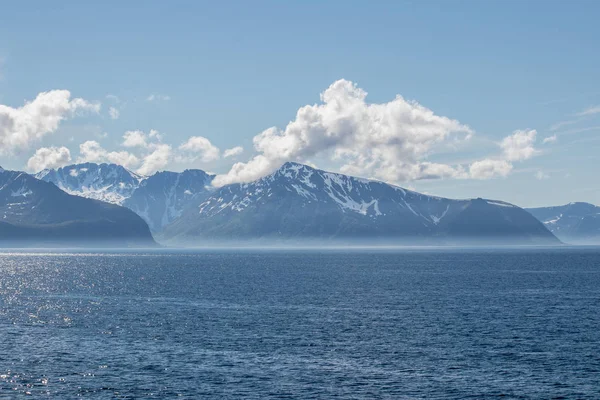 Прибрежный Ландшафт Местечке Омарк Северной Части Норвегии — стоковое фото