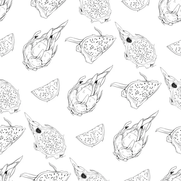 Dragon fruits graphics pattern