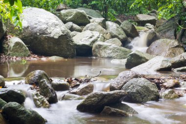 şelale Chonburi, Tayland. şelale yağmur sonra. şelale orman.