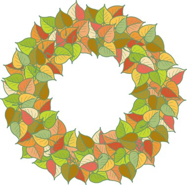 Renkli desen sonbahar yaprakları