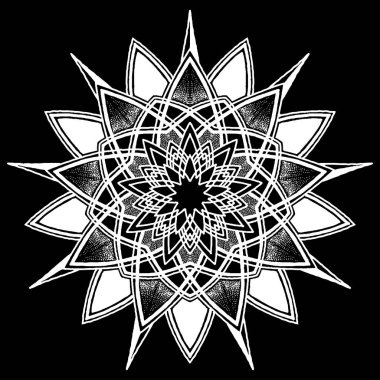 Dekoratif yuvarlak desen tasarım doodle