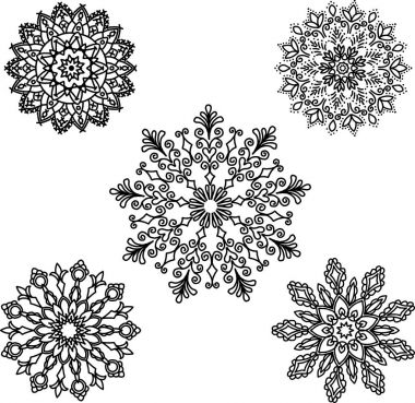 Set yuvarlak motif desen küçük