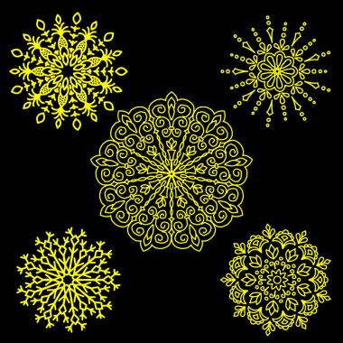 Set yuvarlak motif desen küçük