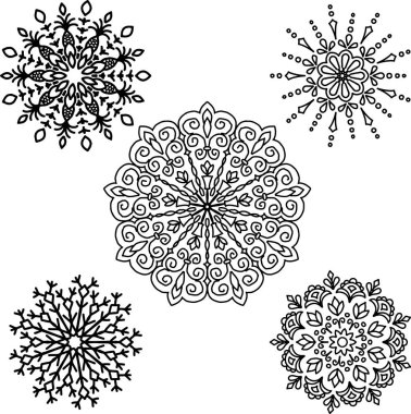 Set yuvarlak motif desen küçük