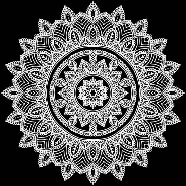 Mandala desen beyaz