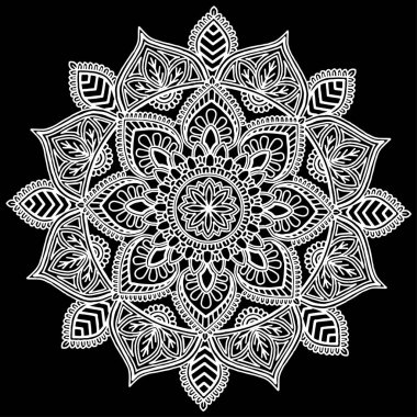 Mandala desen beyaz