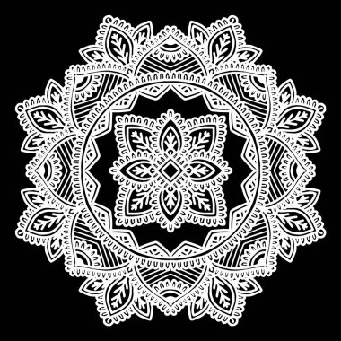 Mandala desen beyaz