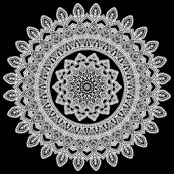 Mandala pattern white — Stock Vector