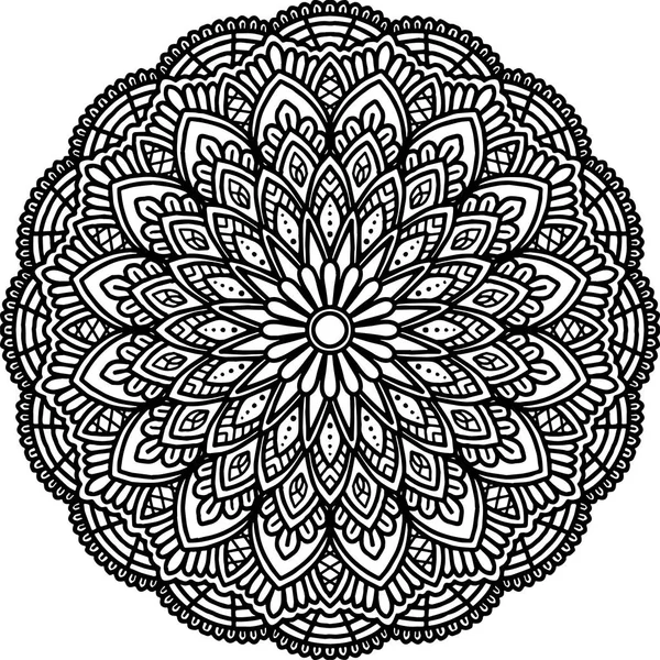 Figure mandala for coloring — Stock Vector