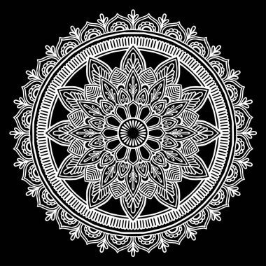 Mandala desen beyaz