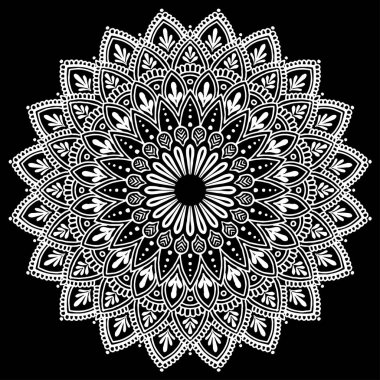 Mandala desen beyaz
