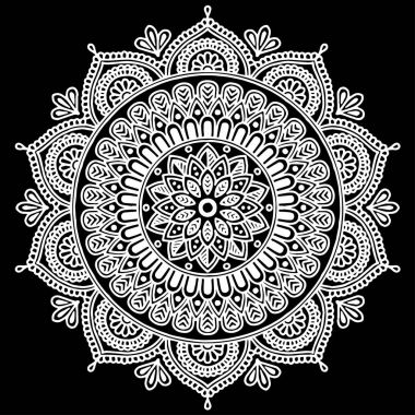Mandala desen beyaz