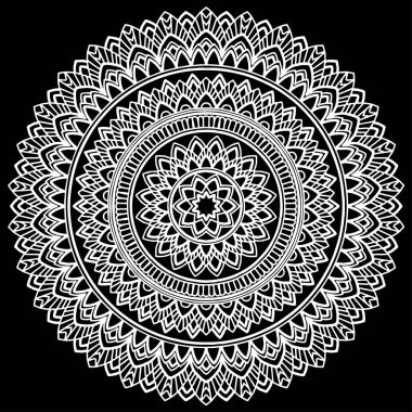 Mandala desen beyaz