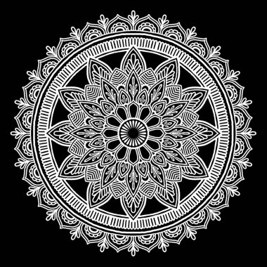 Mandala desen beyaz