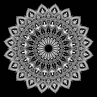 Mandala desen beyaz