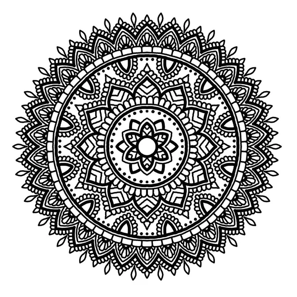 Mandala wzór czarno-białe — Zdjęcie stockowe