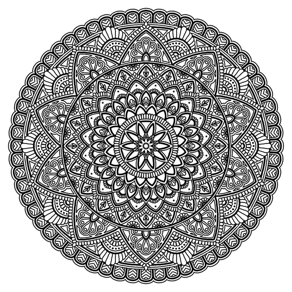 Mandala pattern large black and white