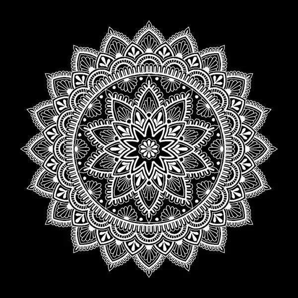 Mandala patroon Wit — Stockfoto