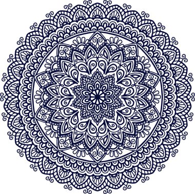 Mandala desen büyük siyah ve beyaz