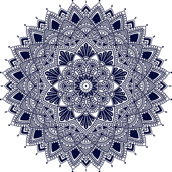 Mandala desen büyük siyah ve beyaz