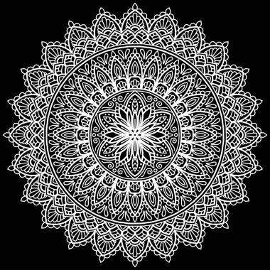 Mandala desen beyaz
