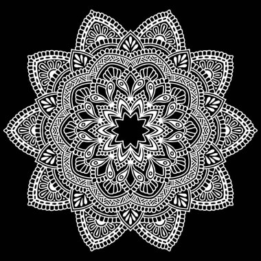 Mandala desen beyaz