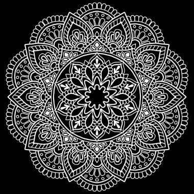 Mandala desen beyaz