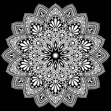 Mandala desen beyaz