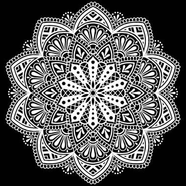 Mandala desen beyaz