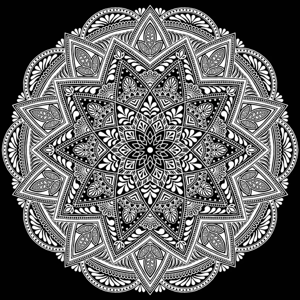 Mandala pattern white — Stock Vector