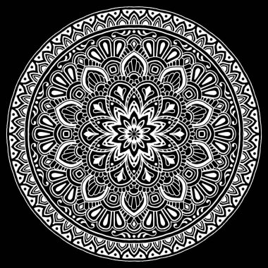 Mandala desen beyaz