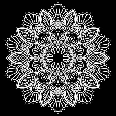 Mandala desen beyaz