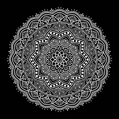Mandala desen beyaz
