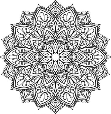 Şekil mandala boyama