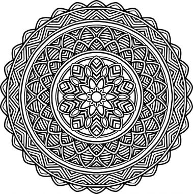 Şekil mandala boyama