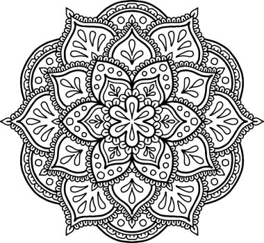 Şekil mandala boyama