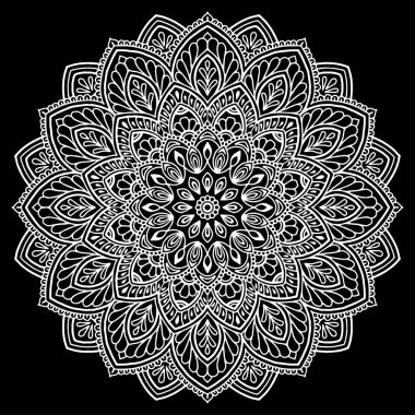Mandala desen beyaz