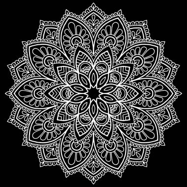 Mandala desen beyaz