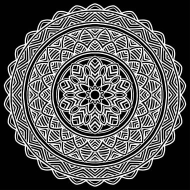 Mandala desen beyaz