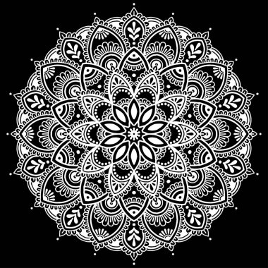 Mandala desen beyaz