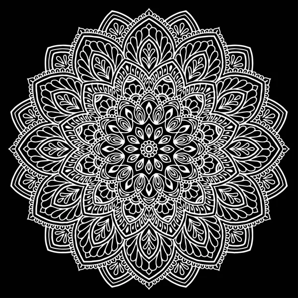 Patrón Mandala blanco — Vector de stock