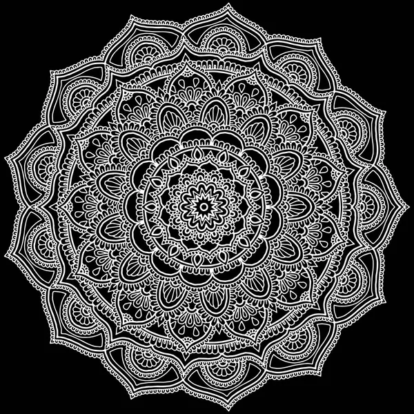 Patrón Mandala blanco — Vector de stock