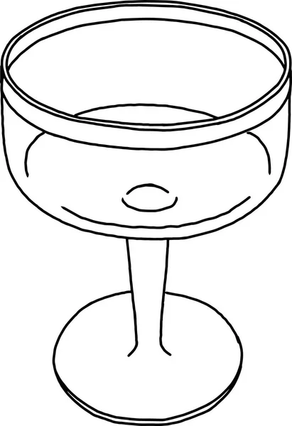 Glas goblet schets doodle — Stockvector